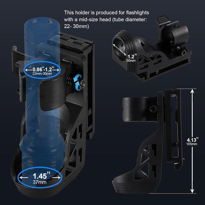 SAOPRKLER Flashlights High Lumens,Tactical Police Flashlight for Duty Belt