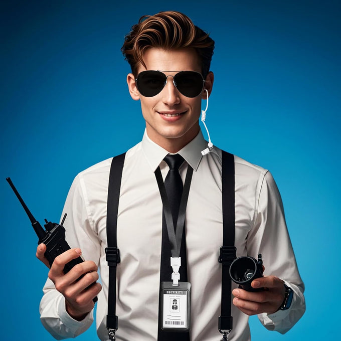 Pistha Agent Costume Secret Security Service Costume Accessories Halloween