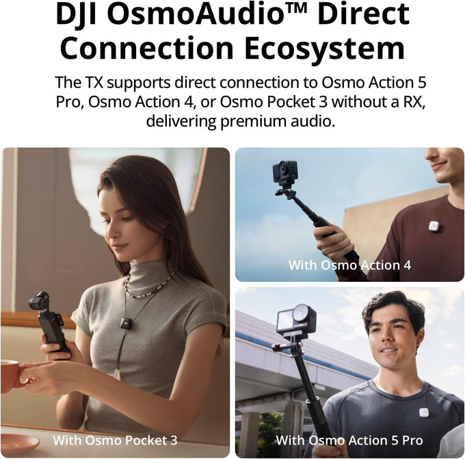 DJI Mic Mini (1 TX + 1 RX), Ultralight, Detail-Rich Audio