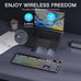 Soueto Wireless Keyboard with RGB Backlit, Phone Holder for Mac/PC, Black