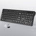 TECKNET Wireless Keyboards Full Size, Bluetooth+2.4G USB for Windows, Black