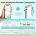 Nelko P21 Label Maker Machine with Tape, Bluetooth Label Printer, White