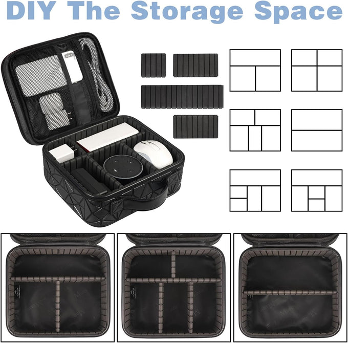 MATEIN Cord Organizer Case with Adjustable Divider, Large DJ Cable File Bag