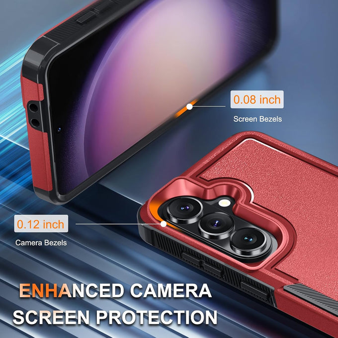Case for Samsung Galaxy A37 5G Phone with Screen Protector,Red