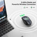 TECKNET 2.4G Wireless Mouse, 4800 DPI Ergonomic Computer Mouse, USB, Grey
