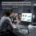 Laptop Stand with Cooling Fan& RGB Lighting,360° Rotating Iron Laptop Riser