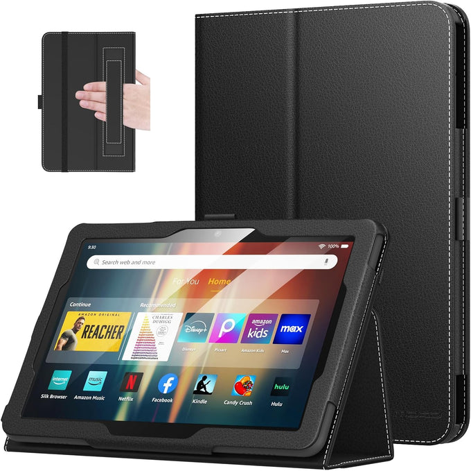 MoKo Case Fits Amazon Kindle Fire HD 8 & 8 Plus Tablet 8", Black