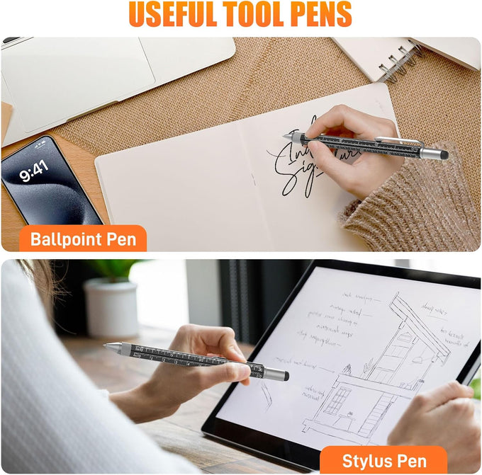 Pen Gifts for Men, Huhoo Cool Gadgets Tools Multi Tech Pen for Men, Personalized Gifts for Dad or Him, Funny Gift for Christmas, Father's Day, Valentines or Birthdays