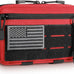 FRTKK Tactical Molle Admin Pouch Utility Laser Cut EDC Tool Pouch Bag Horizontal Modular Pouches Include US Flag Patch and Keychain