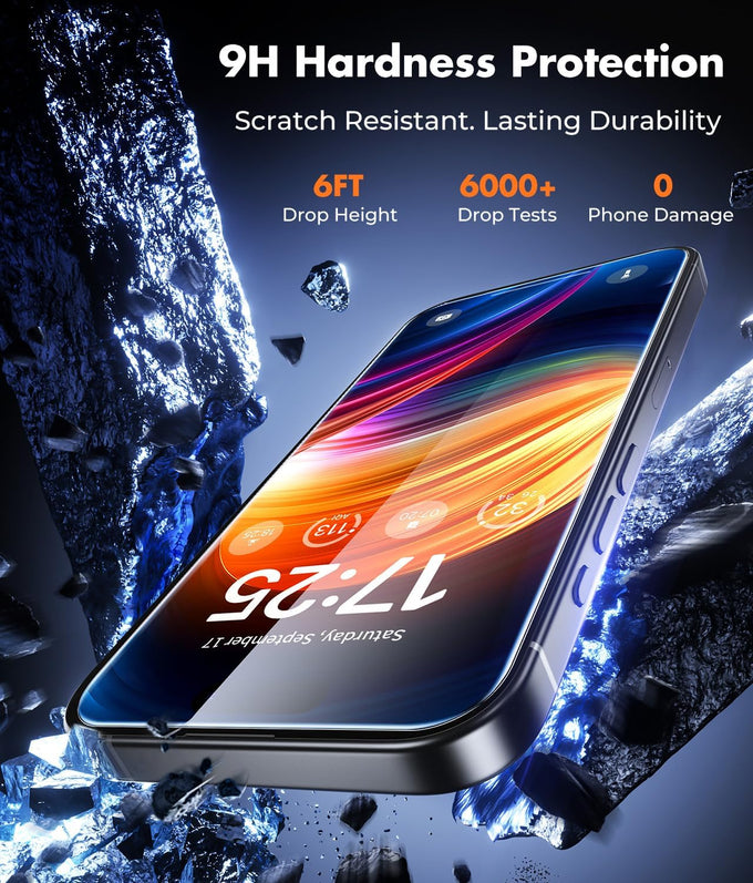 UNBREAKcable 2-Pack Screen Protector for iPhone 15, Double Shatterproof Tempered Glass [Easy Installation Frame] [9H Hardness] [99.99% HD Clear] [Case Friendly] for Apple iPhone 15 6.1 inch