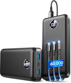 IAPOS 60000mAh 22.5W Fast Charge Portable Charger, for 5-Devices Power Bank