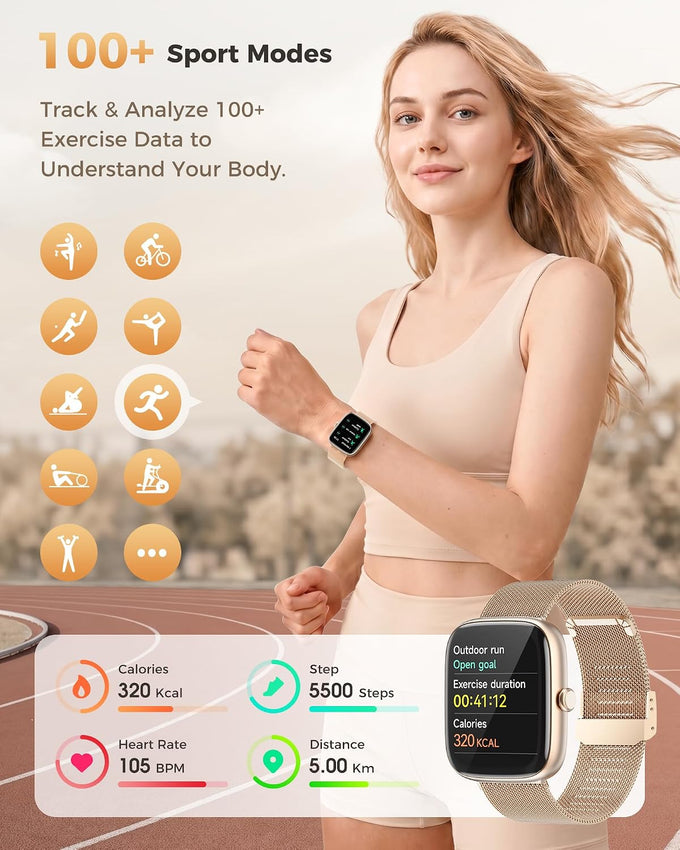 Smart Watches for Women Android/iPhone, Fitness Trackers with Answer/Call