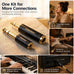 MOBOREST 3.5mm to 1/4 (6.35mm) Stereo Pure Copper Headphone Adapter, 2PCS