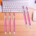 100 Pcs Ballpoint Pen with Stylus 2 in 1 Ballpoint Pen for Touch Screens, 2 in 1 Thank You Pen Gift for Colleagues, Coworker, Office (Rose Pink)