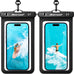 Hiearcool Waterproof Phone Pouch, Waterproof Phone Case, 2-Pack Black