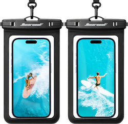 Hiearcool Waterproof Phone Pouch, Waterproof Phone Case, 2-Pack Black