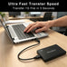 500GB External Hard Drive,Compact Portable Hard,USB 3.0/USB C