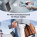 10000mAh Power Bank Built-in 2 Cables,40% Thinner 22.5W PD Portable Charger