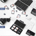 36 Slots Memory Card Case Water-Resistant Anti-Shock Memory Card Wallet for 24 Micro SD SDXC SDHC TF Cards and 12 SD SDXC SDHC Cards