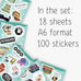 100Pcs Photography Stickers for Water Bottle and Laptop - Photography Party Supplies - Gifts for Photographer - Photo and Camera Stickers - Gift for Women & Men
