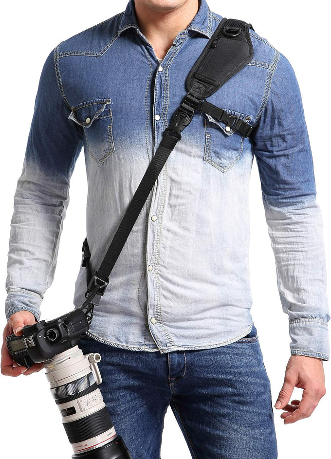 waka Rapid Camera Neck Strap with Quick Release and Safety Tether