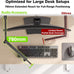 AA AUDIO ACCESSORY Mic Arm Desk Mount (Design for Heavy Mic) 6.6lbs Load Capacity, Stable Gear Lock Never Sags, Metal Low Profile Microphone Boom Stand for Shure SM7B SM7dB MV7, Blue Yeti, Rode PodMic