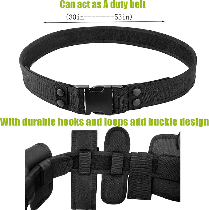 10-in-1 Tactical Utility Duty Belt for Police & Security Guards