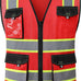 JKSafety Safety Vest for Men Women Hi Vis Reflective Vest JK220 Black L