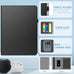 DETUOSI PU Leather 10.1 Inch Tablet Case with Rear Camera Hole, Black