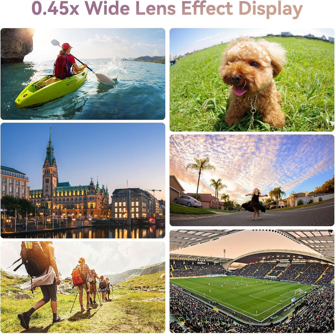 MIAO LAB 2-in-1 Phone Camera Lens Kit, 12.5X Macro + 0.45X Wide Angle (140°) Cell Phone Clip-on Lens for iPhone/Android, Includes Travel Bag