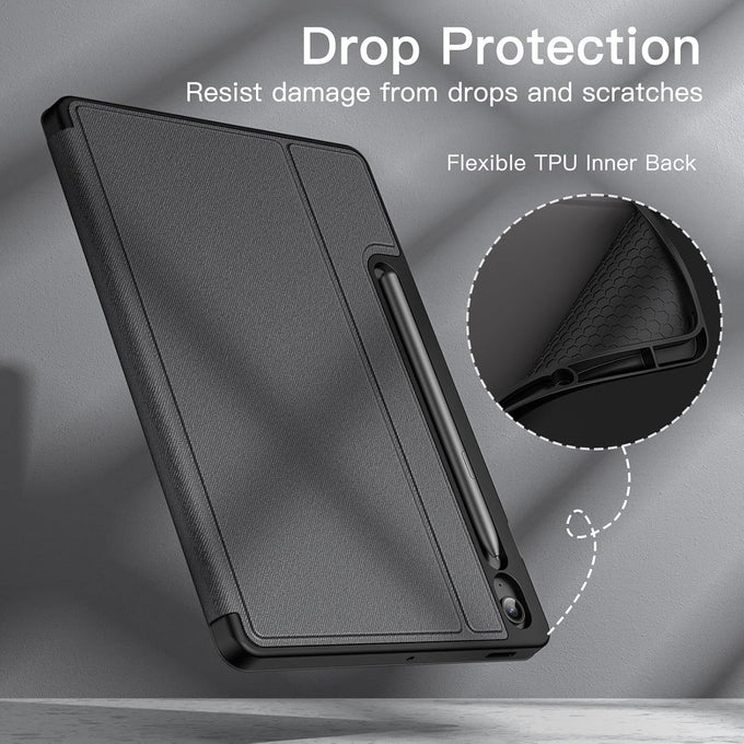 JETech Folio Case for Samsung Galaxy Tab S10 Lite/S10 FE/S9 FE 10.9", Black