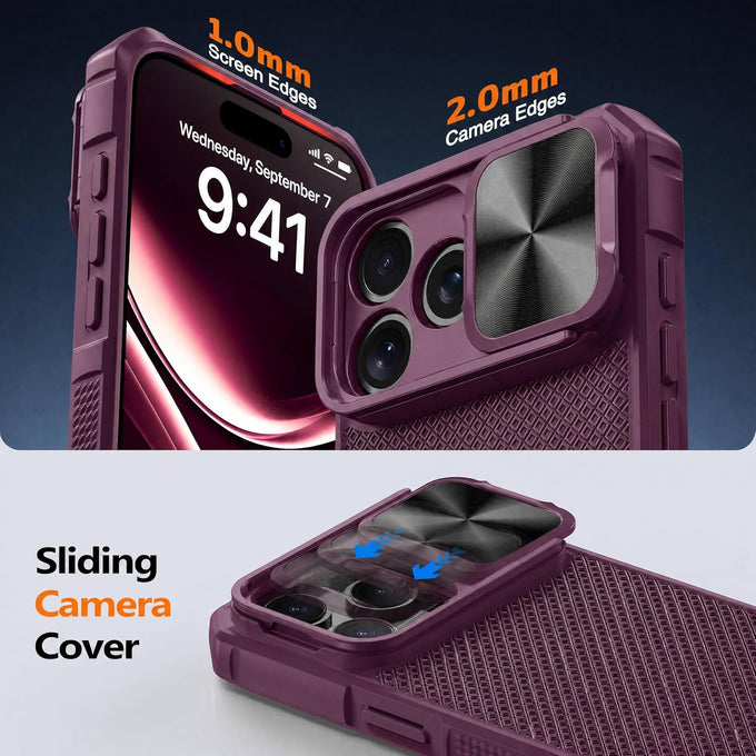 for iPhone 18 Pro Max Case with Slide Camera Cover, Fit for Magsafe