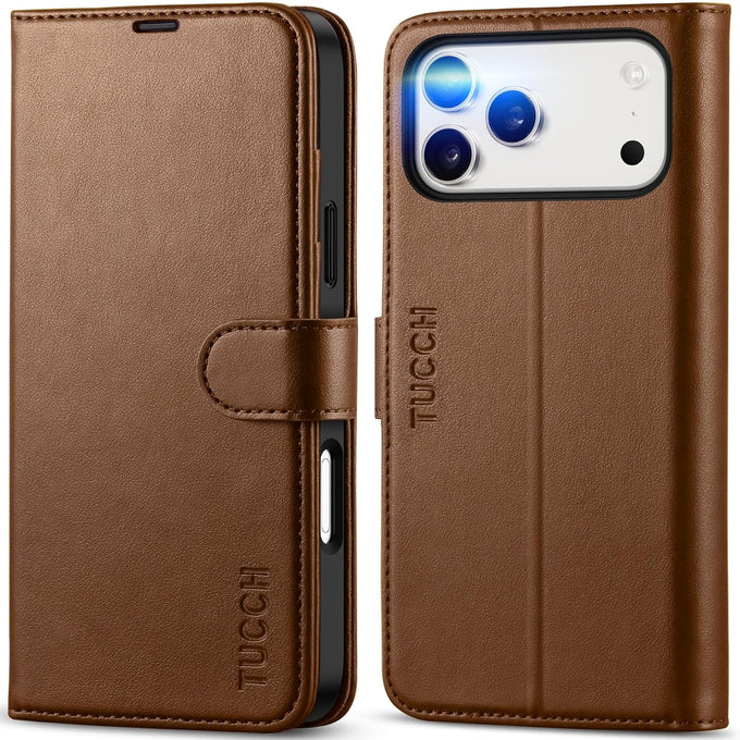 TUCCH Wallet Case for iPhone 18 Pro Max & 17 Pro Max, 4 Card Holders, Black