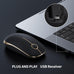 VssoPlor Wireless Mouse, 2.4G Slim Computer Laptop Mouse, Black and Gold