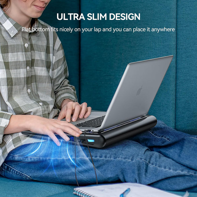 TECKNET Laptop Cooling Pad - 12"-15.6" Laptop Cooler with Quiet Cooling Fan