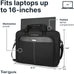 Targus 15-16 Inch Slim Lightweight Laptop Briefcase, Black - Messenger and Shoulder Bag with Padded Compartment and Trolley Strap for 16" Laptops (TCT027US)