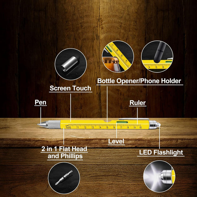 KEZKALS Gifts for Men 9 in 1 Multitool Pen Stocking Stuffers for Men Adults
