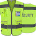 TCCFCCT Security Vest for Security Guard 9 Pockets Safety Vest, Black L