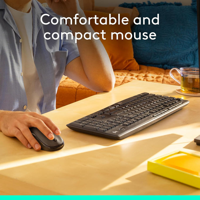 Logitech MK295 Full Size Silent Wireless Keyboard Mouse Combo - Graphite
