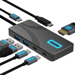 SABRENT 5-in-1 USB-C Hub, 10Gbps, 4K HDMI, 80W Laptop Charging (HB-TG5P)