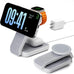 Eazpower 3 in 1 Foldable Wireless Charging Station for MagSafe, Nightstand Magnetic Charger Stand for iPhone 17 16 15 14 Pro Max, Travel Charging Dock with Night Light for Apple Watch/AirPods (Gray)