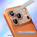 1 Pack Compatible for iPhone 17 Pro Max Camera Lens Protector Glitter, Bling Diamond Ring Anti-scratch 9H Tempered Lens Cover Easy Installation iPhone 17 Pro Max Lens Protector-Diamond Orange