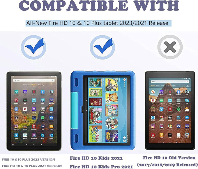 2-Pack Screen Protector for All-New Fire HD 10 / Fire HD 10 Plus /10 Kids Pro/ 10 Kids Tablet 10.1 inch (13th/11th Generation, 2023/2021 Release) 9H Hardness Tempered Glass Guard