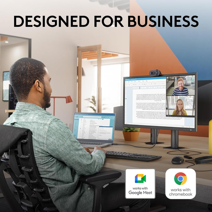 Logitech Brio 105 Full HD 1080p Business Webcam with Auto-Light Balance