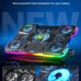 ChillCore Laptop Cooling Pad, RGB Lights Laptop Cooler 9 Fans for 15.6-19.3 Inch Laptops, Gaming Laptop Fan Cooling Pad with 8 Height Stands, 2 USB Ports - A21 Blue
