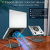 Laptop Stand for Desk, Laptop Riser with Active Cooling Fan, Widely Compatible with MacBook and Other Computer Accessories、Computer Stand for Laptop