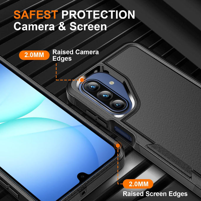 for Samsung Galaxy A17 5G Phone Case, Shockproof Protective Cover (Black)