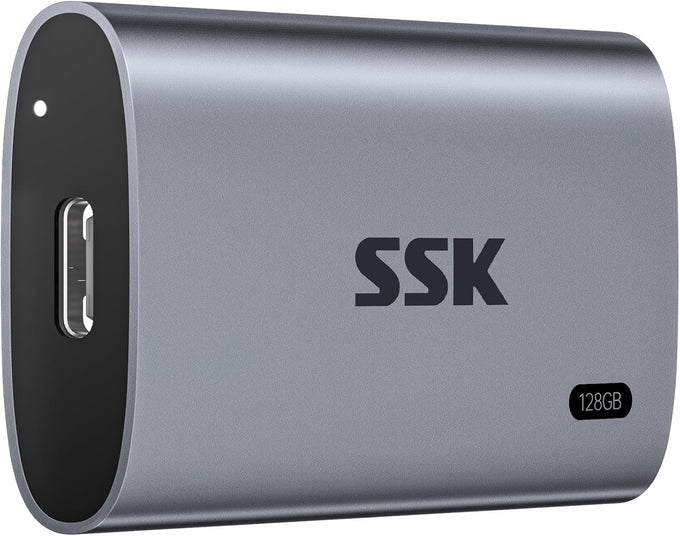 SSK 128GB Portable SSD External Hard Drive Solid State Drive up to 550MB/s