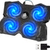Laptop Cooling Pad with 4 Fans at 1200 RPM - USB Stand for PC and Consoles
