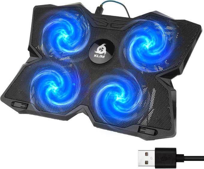 Laptop Cooling Pad with 4 Fans at 1200 RPM - USB Stand for PC and Consoles